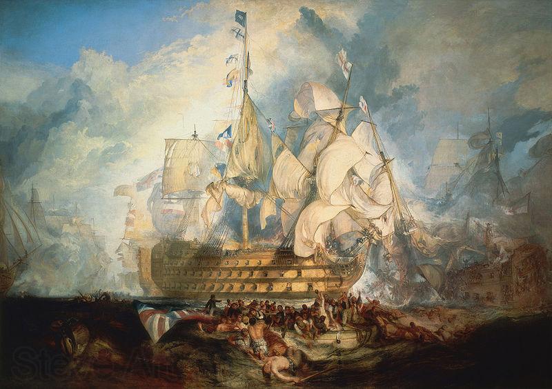 Joseph Mallord William Turner The Battle of Trafalgar by J. M. W. Turner Spain oil painting art